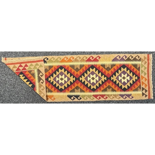 3300 - Rugs and Carpets - a Maimana kilim carpet runner, 195cm x 60cm