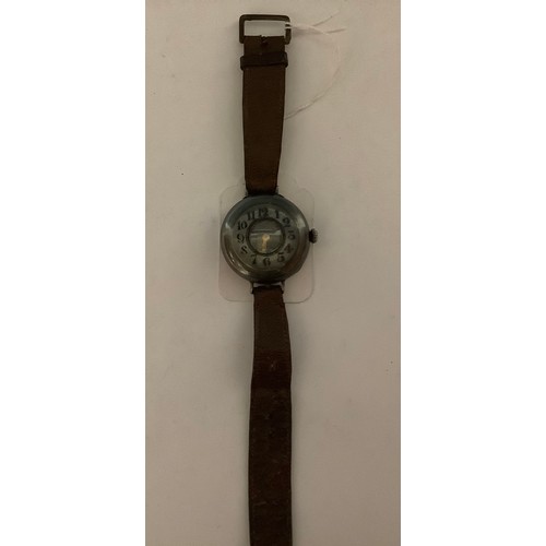 3348 - Watches - Military Interest - a WWI officer's 925 silver plated Hunter trench watch, the outer case ... 