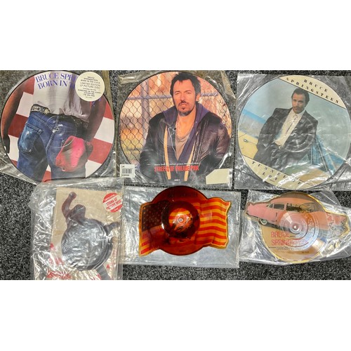 3128 - Vinyl Records – Picture Discs including Bruce Springsteen – Bourn In The U.S.A. – CBS 1186304 (Pictu... 