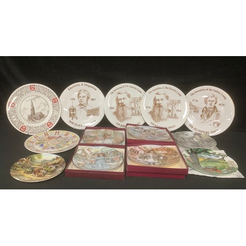 3025 - A set of four Royal Worcester for Compton & Woodhouse collector's plates, NSPCC, certificates, boxed... 