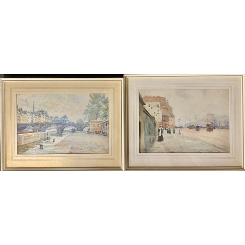 3072 - Henry G Massey (1860 - 1934)
Marble Arch in Winter,
signed, watercolour, 18cm x 25.5cm; another, H.G... 