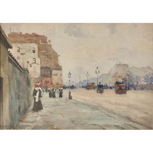 3072 - Henry G Massey (1860 - 1934)
Marble Arch in Winter,
signed, watercolour, 18cm x 25.5cm; another, H.G... 