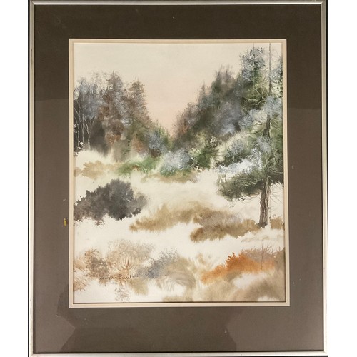 3077 - Douglas Bisset, 20th century, Scottish School
Winter Scene  
signed, watercolour on paper, 46cm x 36... 