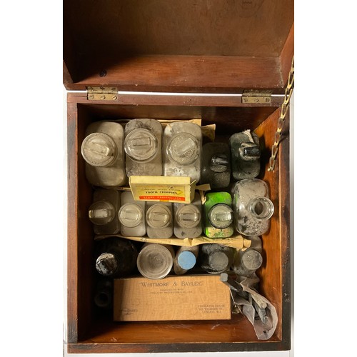 3041A - Boxes & Objects - Apothecary - a collection of chemists bottles including Boots; other equipment, ra... 