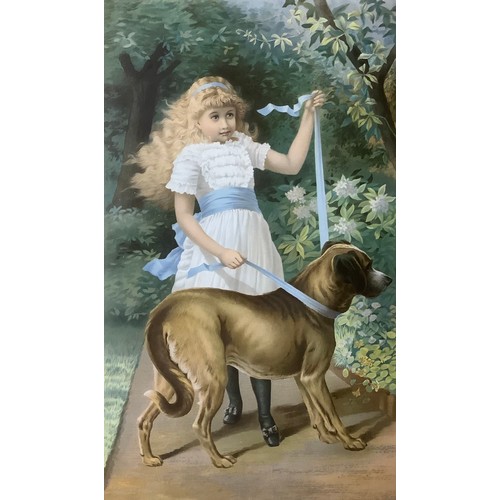 3404 - Pictures and prints - 19th century English School
Girl with Blue Sash
Unsigned, print, 71 cm x 48 cm... 