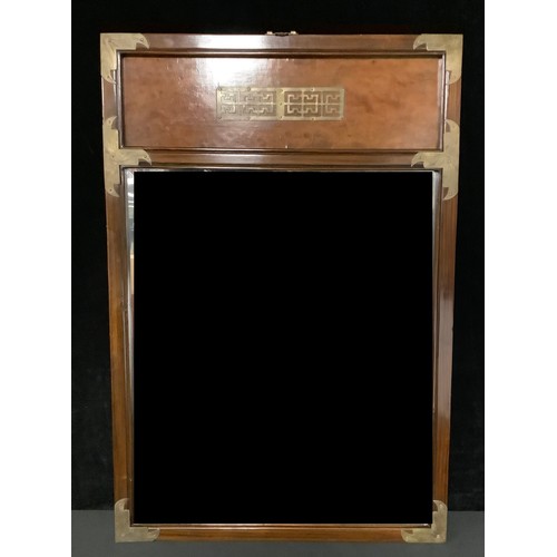 3407 - A South-East Asian wall mirror, 91cm x 61cm