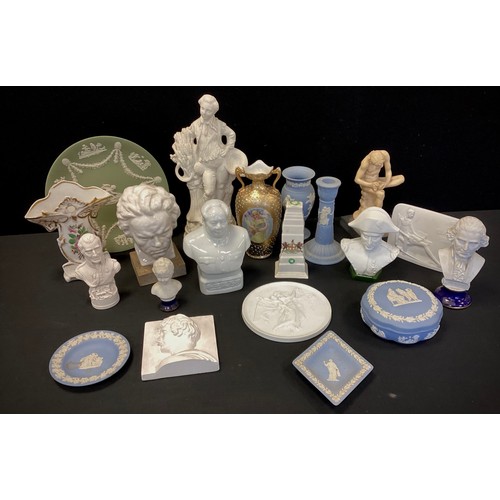 101 - Ceramics - Royal Copenhagen; Wedgwood jasperware; a model of Spinario; a Chinese bust of Chairman Ma... 