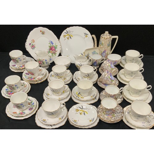 108 - Tea sets including Colough ‘Starburst’ pattern tea set for six; etc