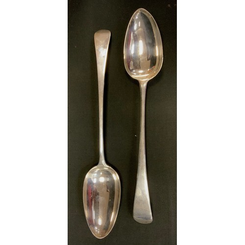 333 - A George III silver serving spoon, Stephen Adams II, London 1807, another Peter & William Bateman, L... 