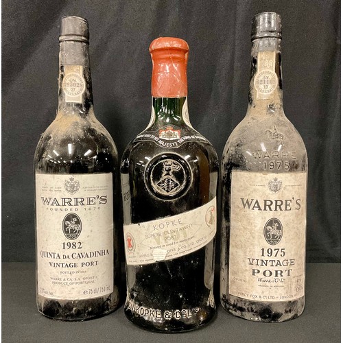 77 - Wines and Spirits - Warre's 1975 Vintage Port, 75cl; Warre's 1982 Quinta Da Cavadinha Vintage Port, ... 