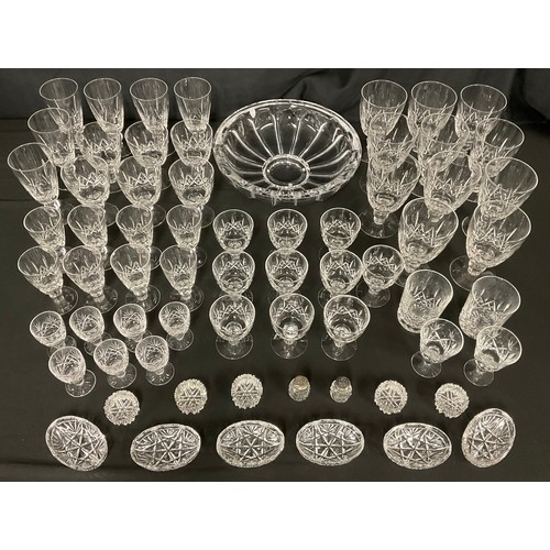 95 - Glassware - a set of ten Stuart Crystal glass wine glasses; other Stuart Crystal glasses, various si... 