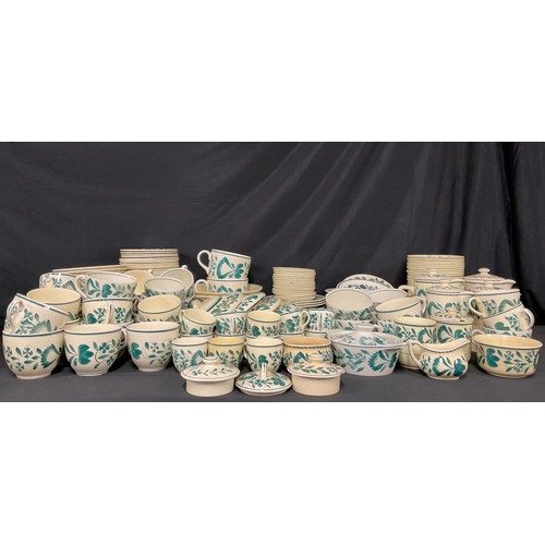 102 - A large collection of T.G. Green Oakville pattern dinner and tea ware, including tureens, serving di... 