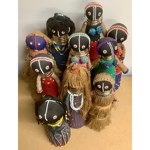 136 - Tribal Art & the Eclectic Interior - a collection of Ndebele beadwork fertility and initiation dolls... 