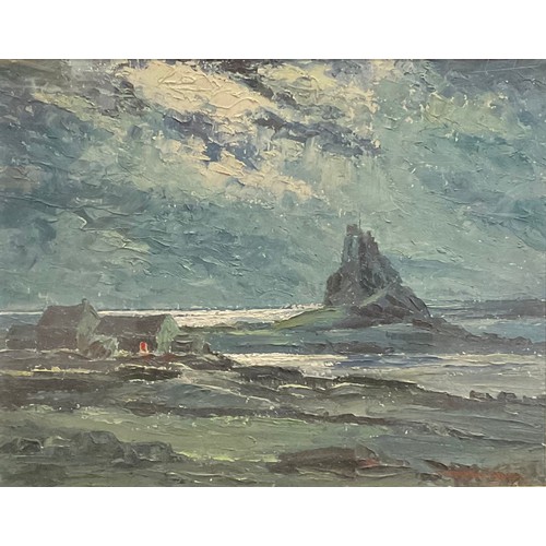 217 - **Taylor
St Michael's Mount, Cornwall
indistinctly signed, oil on board, 38.5cm x 49cm