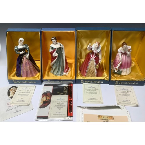 354 - A set of four Royal Doulton figures, Queens of the Realm, modelled by Pauline Parsons, comprising Qu... 