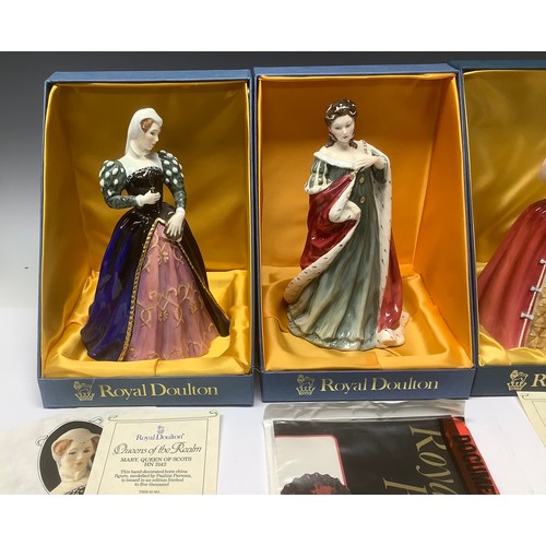 354 - A set of four Royal Doulton figures, Queens of the Realm, modelled by Pauline Parsons, comprising Qu... 