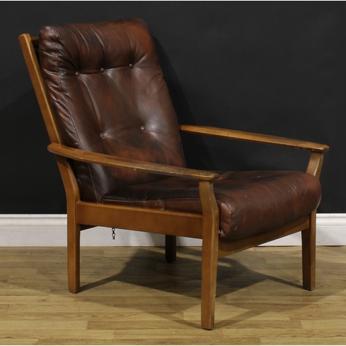 196 - A retro mid-20th century lounge chair, by Cintique, 88cm high, 70.5cm wide, the seat 51cm wide and 5... 