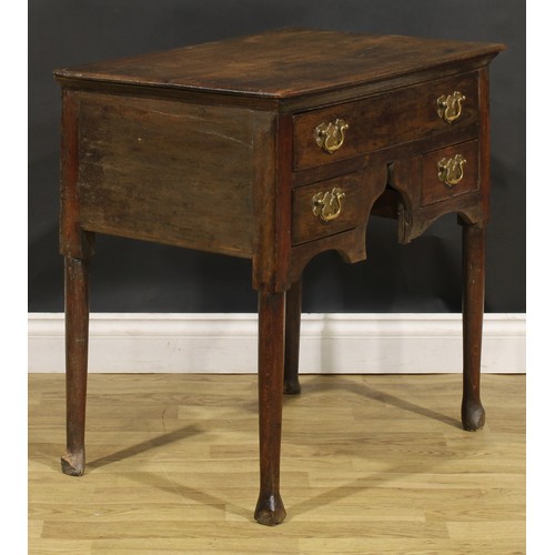 276 - A 19th century oak lowboy, 71cm high, 74.5cm wide, 47cm deep