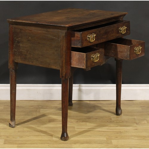 276 - A 19th century oak lowboy, 71cm high, 74.5cm wide, 47cm deep