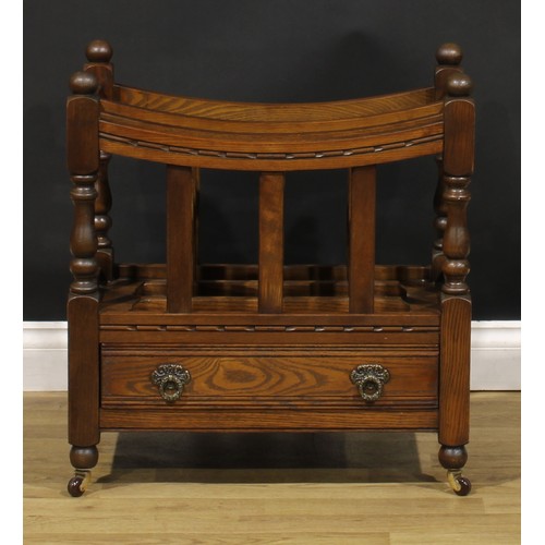 375 - An Old Charm oak Canterbury, 65cm high, 61cm wide, 38.5cm deep