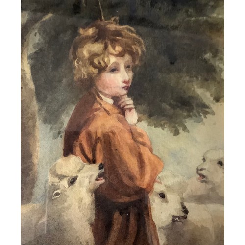 550 - Sir Joshua Reynolds, after
The Young Shepherd  
Unsigned, watercolour, 15cm x 17cm