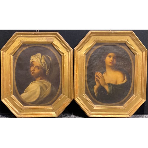 563 - After Guido Reni (19th century)
a pair, portrait of Beatrice Cenci and a woman in prayer
oil on canv... 