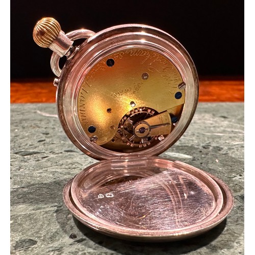 416A - A Victorian silver half-hunter pocket watch, by Charles Frodsham, 84 Strand, London, the 3.5cm ename... 