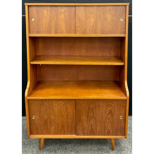 22 - A 1970’s Danish design teak bookcase cabinet, 137cm high x 91.5cm wide x 36.5cm deep.