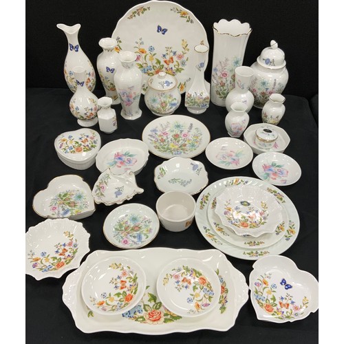 174 - Aynsley Ornamental wares patterns inc Cottage Garden, Wild Tudor and Little Sweetheart , including s... 