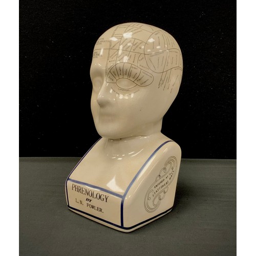 272 - A reproduction L N Fowler phrenology bust, 30cm high