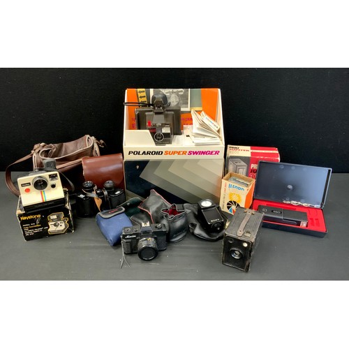 274 - Cameras and Equipment - Polaroid Super Swinger set, Polaroid Keystone Model 610, Prinz Jupiter 372 E... 