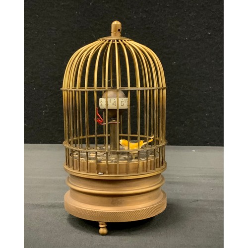 277 - A modern birdcage timepiece, mechanical movement, 18cm tall