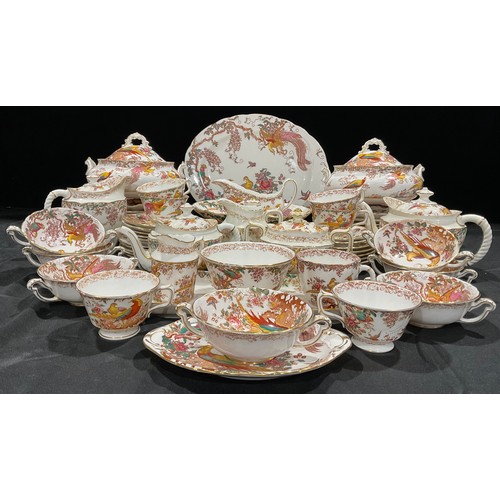 1 - A Royal Crown Derby Olde Avesbury pattern dinner and tea service, comprising pair of vegetable dishe... 