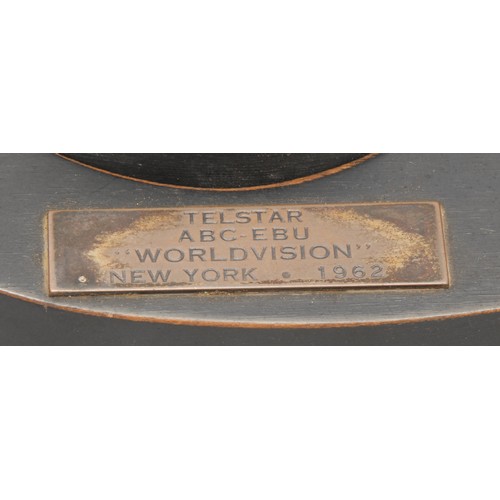 3334 - Technology History - Satellite Communication and Television - a mid-20th century silver plated desk ... 