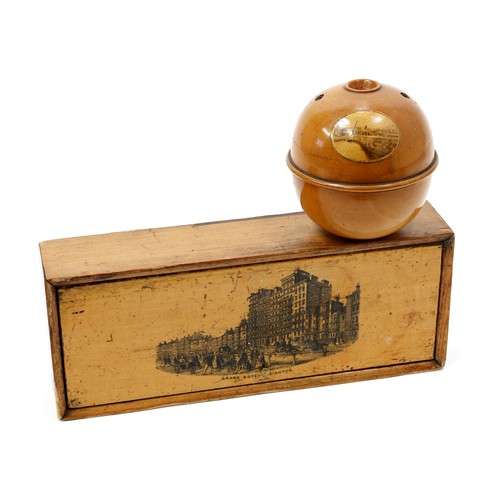 3142 - A Mauchline type ware rectangular box, hinged cover transfer printed with a named view of the Grand ... 