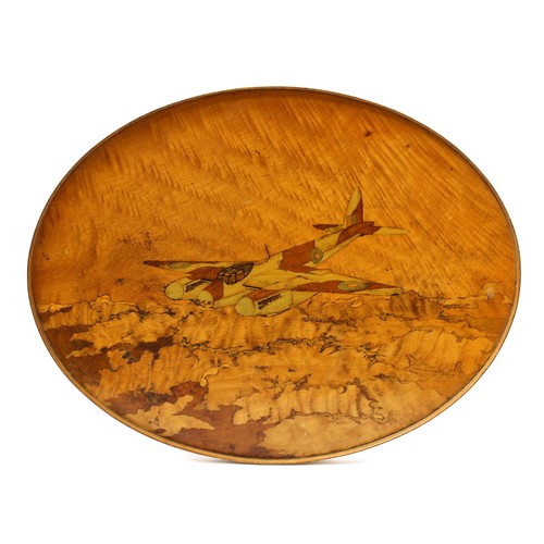 3192 - An Australian Art Deco period marquetry gallery tray, by Ricketts & Thorp Pty Ltd, Rockdale, New Sou... 