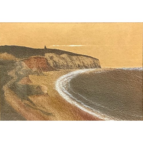 3230 - An Isle of Wight sand picture, Culver Cliffs, Sandown, early 20th century