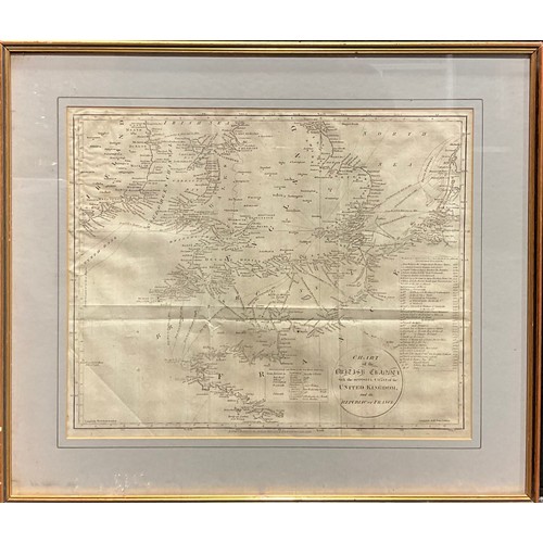 3689 - John Russell, an engraved map, Chart of the British Channel with the Opposite Coast of the United Ki... 