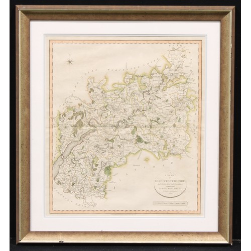 3688 - Cary, John, A New Map of Gloucestershire, engraved and coloured, 56cm x 50cm, published London Septe... 