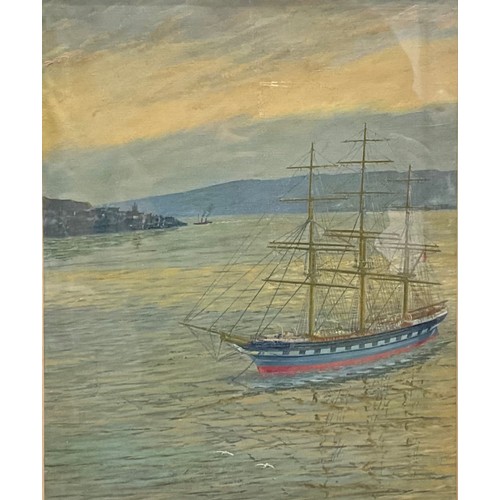 3694 - English School (early 20th century)
Sail and Steam
oil on canvas board, 38cm x 31cm