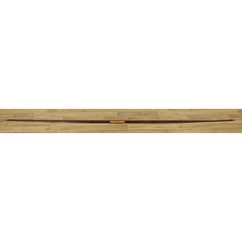 3236 - Archery - a hardwood longbow, 179.5cm long