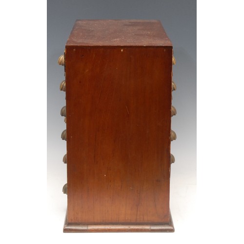 3233 - An unusual  late 19th century mahogany double-sided table top estate or accounts office chest, flush... 