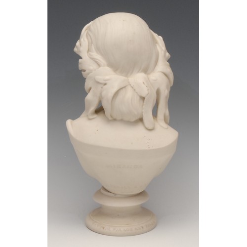 3091 - A Copeland parian ware bust, Miranda, modelled after William Calder Marshall (1813 - 1894), for Crys... 