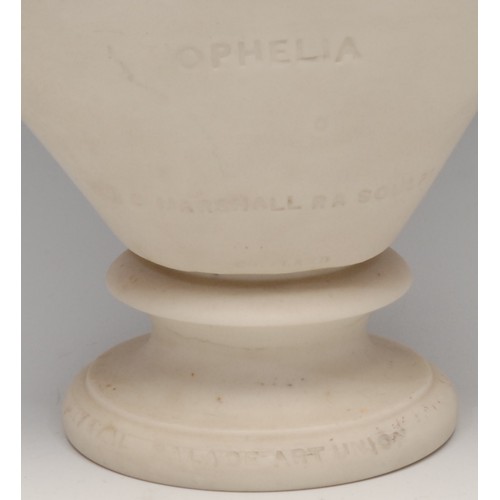 3092 - A Copeland parian ware bust, Ophelia, modelled after William Calder Marshall (1813 - 1894), for Crys... 