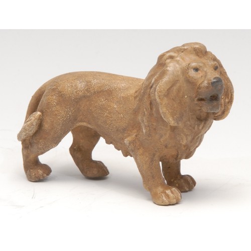 3195 - An Austrian cold painted bronze, of a lion, 8.5cm long