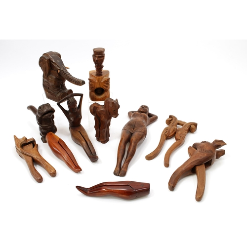 3606 - Nutcrackers - various, lever action, novelty. mostly mid-20th century (11)