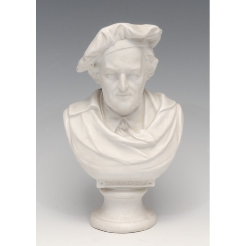 3304 - Literature, Drama and Music - a 19th century parian ware bust, of Ben Johnson (1572 - 1637), by J & ... 