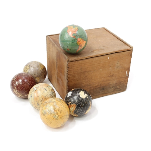 3244 - Cartography and Interior Decoration - a collection of model terrestrial globes, printed paper gores,... 