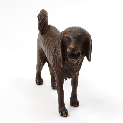 3270 - Folk Art - a 19th century softwood carving, of a dog, 14cm long