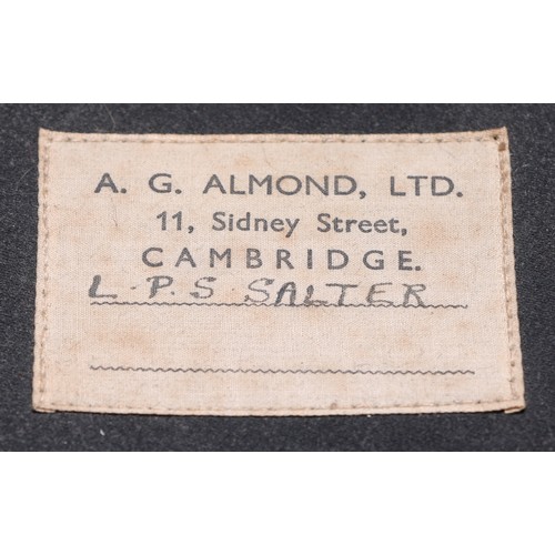 3180 - Academia - a mortar board, size 6 7/8, by A G Almond Ltd, Cambridge, ownership inscription for L P S... 